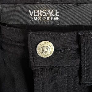Versace Women's Black Straight Leg Pants
